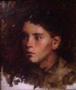 Frank Duveneck Head of a Young Girl Sweden oil painting artist